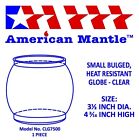 American Mantle Small Bulged Lantern Globe  same As R690b051    Clg7500