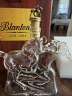 Horse Whiskey Decanter Blantons Gifts Glass Liquor Racing Jockey Decanter
