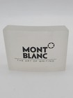 Mont Blanc The Art Of Writing Clear Frosted Logo Display Retail Sign Desk