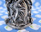 Vintage Nicholas Gish Pewter   Metal Thimble    unicorn Carousel 