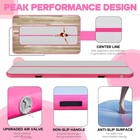 Inflatable Air Tumbling Mat Gymnastics Mat 13 Ft Pink 4 Inch Thick With Electric