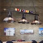 Industrial Metal Billiard Light Balls Decor Pool Table Glass Lamp For Game Room