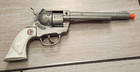 Vintage Hubley 12    Cowboy Toy Cap Gun With Leather Holster