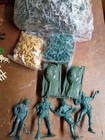 Large Lot Of Vintage Plastic Toy Soldiers Indians Cowboys Farm  Animals 
