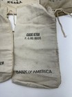 Lot Of 5 Bank Of America Nc   Sa Canvas Cloth Money Bag Code 6706  Vintage Usa