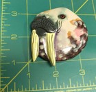 Walrus On A Wood Magnet Beautifully Colored Wooden Magnet - Hand Painted Magnet