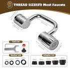U-shaped Faucet Extender With 1080   Rotation   Dual Spray Modes     Stainless