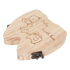 Teeth Storage Wooden Box Baby Tooth Keepsake Collecting Box Infants Kids Sav Wpd