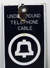 Vintage Underground Telephone Cable Bell System Porcelain Sign Do Not Disturb