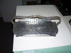 Vintage Rodney Kent Hammered Aluminum Tulip Serving Tray With Handle  420