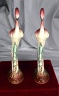 2vintage Mid-century Art Deco Style Pink Flamingo Ceramic Figurine Flamingo 7 5 