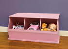 Badger Basket Children s Wood Three Bin Stackable Storage Cubby 5 2 Cu Ft - Pink