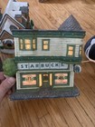 Vtg Starbucks 1998 1999 2001 Lighted Neighborhood Store Christmas House Rare 90s