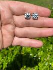 4ct Tw Moissanite Solitaire Stud Earrings 14k Gold Plated 925 Silver Gra 8mm