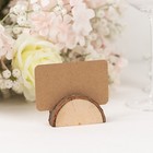 Natural 10 Semicircle 2 5  Wood Table Sign Holders Place Cards Party Decorations