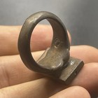 Ancient South Asian Tibetan Bronze Buddha Carved Rare Authentic Ring