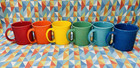 New Fiestaware 12 Oz Java Mug Set Of 6 Mixed Colors Fiesta Free Shipping 