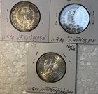 Germany 3rd Reich 1935 - 1936 Silver 5 Reichsmark Xf - Au 3 Coin Lot Hindenburg