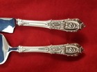 Rose Point Custom Made Wallace Sterling Handle Cake Server And Cake Knife Set