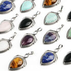 1pc Natural Gemstone Crystal Pendulum Teardrop Pendant Chakra Healing Dowsing