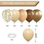 Brown And Gold Balloons  12 Inch Retro Brown Cream Balloon  Metallic Sand Gold