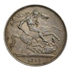 1888 Uk Great Britain Queen Victoria Silver Crown Jubilee Head Large Coin 4i