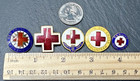 5 Vintage Red Cross Pins I971