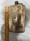 Rare Etched Apollo Prohibition Flask Hammered 1920s