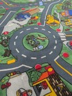 Multicolor Square Kids Play Rug City Street Map For Bedroom Or Playroom