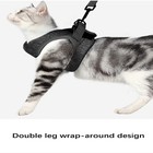Cat Harness With Leash Adjustable Soft Mesh  Comfortable Nylon Chest Carrier Sml