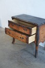 Hand Painted Vintage Wooden Bombe Of Drawers - Ornate Floral Design  Wood Chest