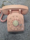 Vintage Pink Rotary Dial Telephone  Western Electric Bell System Phone  Mod 500