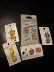 Vintage Lot  1996 Trena s Trinkets Set Of 6 Ceramic Kitty Cat Buttons   More 