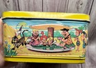 Vintage Flinstones Metal Lunchbox With Thermos  Handle Is Broken
