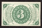 3 Cents Third Issue Fractional Currency Fr  1226 Light Background - Au 