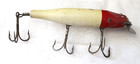Creek Chub Husky Hybrid Surfster Pikie  7302 Wood Glass Eye Fishing Lure Vintage