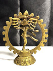 Vintage 1970 s Brass Shiva Nataraja Statue 7  Heavy Lord Of The Dance Hindu God