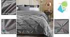 Extra Warm Pinched Pleat Sherpa Blanket For Year-round Comfort - Grey 108  X 90 