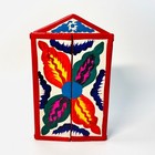 Vtg Peruvian Folk Art Retablo Wood Box Devil Dead Masks Handmade   Painted
