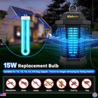Klahaite 15w Bug Zapper Light Bulbs - 2 Pack U-shaped Twin Tube  4-pin Base