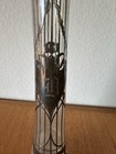 Vtg La Pierre Tall Glass Vase Antique Art Nouveau Sterling Silver Overlay 13 75   