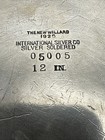 The New Willard Hotel 1925 Silver Soldered 12  Round Drink Tray International