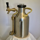 Growlerwerks Ukeg 64 Pressurized Growler Stainless Steel 64 Oz Brass   10 Co2