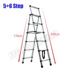 En131 5 6 Telescopic Aluminum Extension Ladder Folding Multi Purpose Us