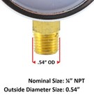 Low And High Pressure Gauges For Acetylene Regulator - 2 Inches 1 4 npt  pair 