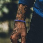 20 Ct Lab Created Blue Sapphire 14k White Gold Plated 5 Mm Tennis Men s Bracelet