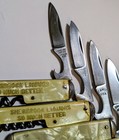 Lot Of 7 Vintage Knives 1930-1960s Camillus Camco Bartender Advertising Knives 