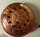 Vintage Villedieu Copper Bed Warmer 28  Wood Handle