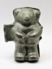 Antique Unsigned  611 Standing Teddy Bear Pewter Ice Cream Mold Vintage Mould