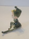 Vintage Pixie Elf Figurine Green 